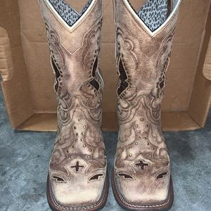 Laredo Tan Cowboy Boots
